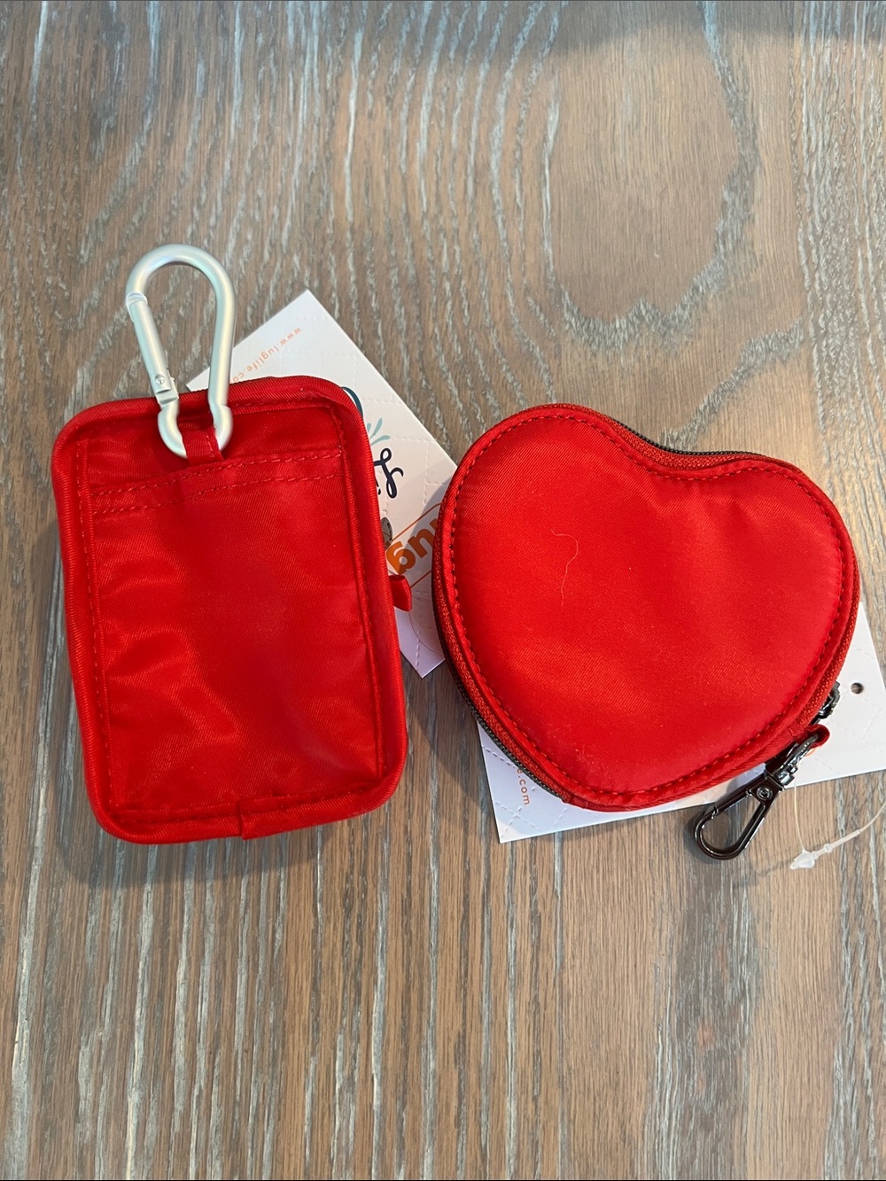 Heart Pouch and Drizzle Set Poppy Red - Picture 2 of 6